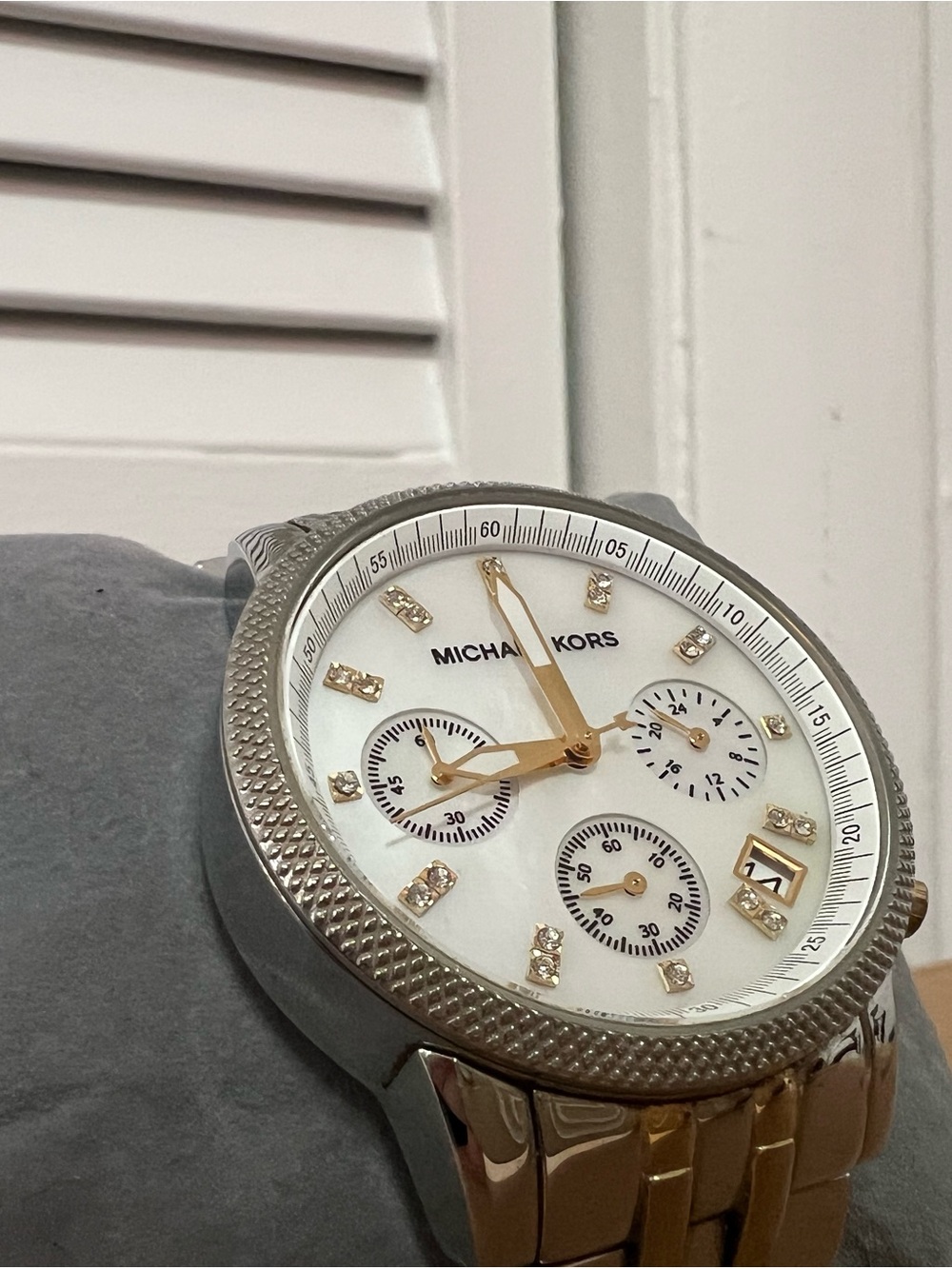 Michael Kors Two-Tone Chronograph Watch - Gold & Silver - Picture 3 of 8